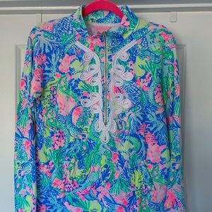 🧜🏽‍♀️SOLD🧜🏽‍♀️ Lilly Pulitzer Mermaid’s Cove Popover (Size Extra Small)